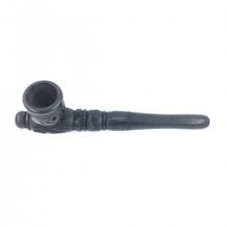 Pipe Craft Wood Sculpted Black Smoker
