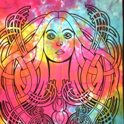 Tenture Multicolore Femme Celte Ethnique Psyche
