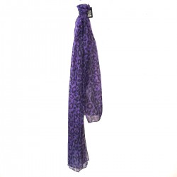 Sciarpa Polyester Leopard Violet Mode Chic