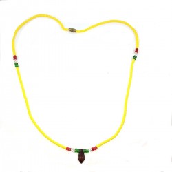 Massai Perlas Raíces Amarilla África Joya Collar