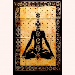 Tenture 7 Chakras Corps Energie Bouddhisme Meditation