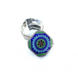 Box Silver Pills Emaille Mala Flowers