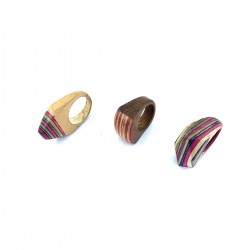 India Étnico India Craft Wood Ring