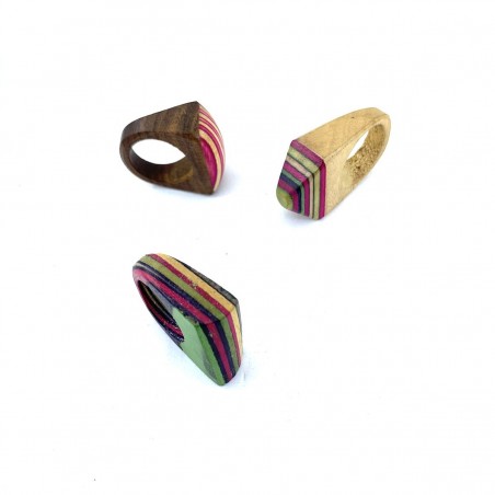 Ethnic Jewel India Wood Artisan Ring