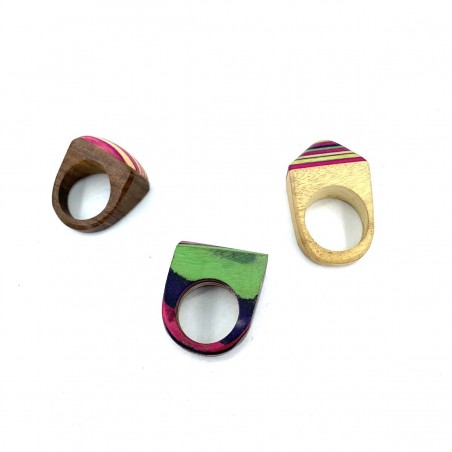 Ethnic Jewel India Wood Artisan Ring