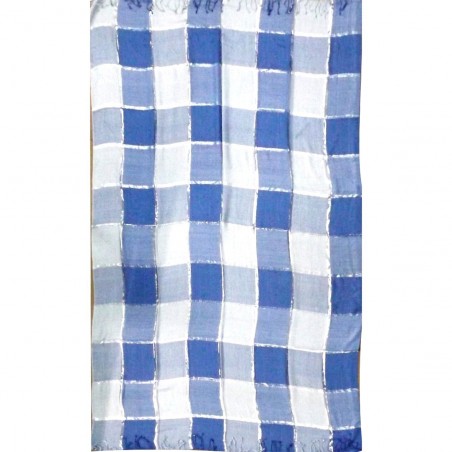 Silberblauer Schal Riesenschals Halstuch Long Plaid Etole Indien