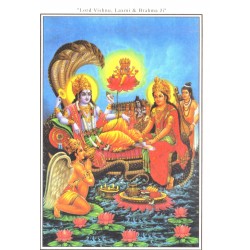 Carte Postale Lord Lord Vishnu Laxmi Brahma Ji