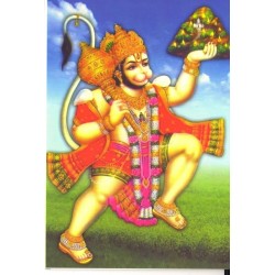 Carte Postale Lord Hanuman Dieu Divinité Inde.