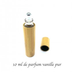 Flacon Parfum Pur Vanille Naturel Bambou.