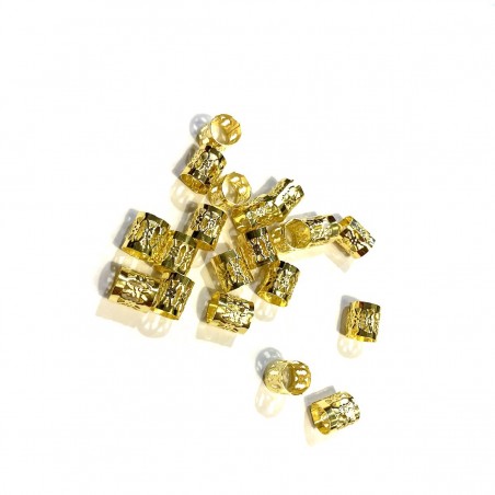 Metall-Ringe Ausweiden Gold Perlen Haar