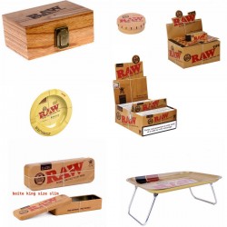 Raw Feuilles Cartons Cendrier Table Boite