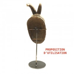 Base Round Steel Mask Sculpture Easy Fast