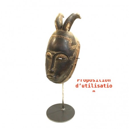 Runder Sockel Stahl Maske Skulptur Soclage Schnell