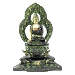 Buddha bhumisparsha statue bronze deity