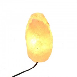 Himalayan pure salt lamp and its electrical system.