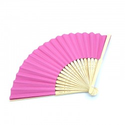 Eventail aus Bambus und Fushia-Papier.