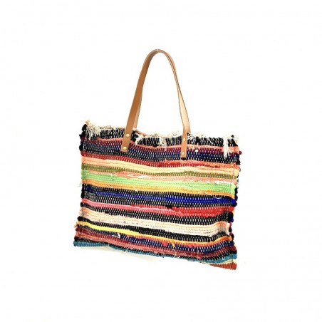 Indian shopping bag and recycled fabric.