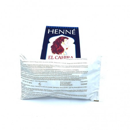 Schachtel mit Henna el Cahira Mahagoni zum natürlichen Färben.