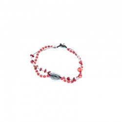 Coral foot chain ankle bracelet.