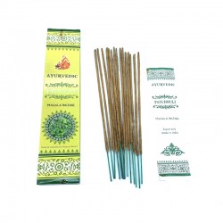Ayurvedische Patchouli Masala Räucherstäbchen.