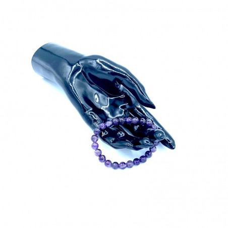 Bracciale in pietra ametista indiana.