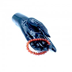 Bracciale in autentica pietra corniola protettiva e lenitiva.