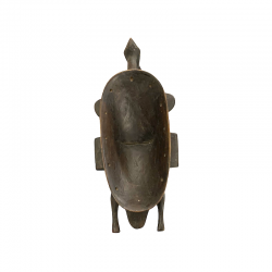 retro di una maschera di bucero senufo