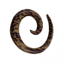 Piercing en espiral de madera de coco
