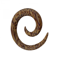 Coconut wood spiral piercing