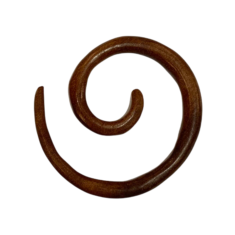Piercing spirale boucle d'oreille en sawo.