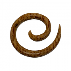 Coconut wood spiral piercing
