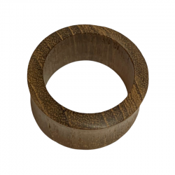 25 mm tunnel piercing in teak wood