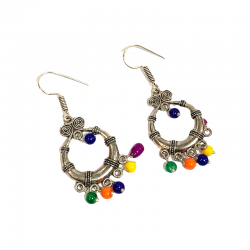 Small Indian silver imitation earrings.