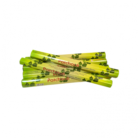 Bastoncini di incenso giganti al profumo di patchouli della durata di 2,5 ore.