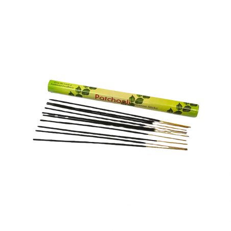 Bastoncini di incenso giganti al profumo di patchouli della durata di 2,5 ore.