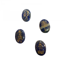 Set de pierres en lapis lazuli pour le reiki.