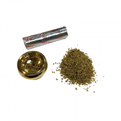 Gold incense, charcoal and resin burner