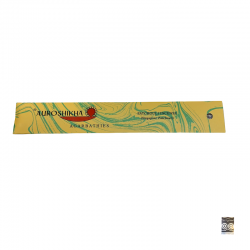 Päckchen mit Auroshikha Patchouli Räucherstäbchen aus Auroville.