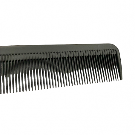 Long and resistant black plastic comb.