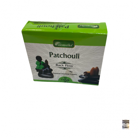 Incenso in cono reflusso o flusso nero in Patchouli per fontane.