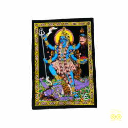 Tapestry of the Deity Kali Indian Goddess of Destruction.