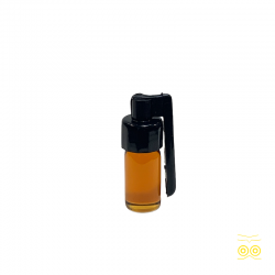 Fläschchen mit reinem indischem Bernsteinparfüm ohne Alkohol.
