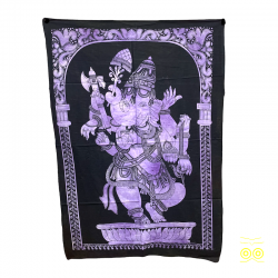 Tenture de la divinité indienne Ganesh dansant.