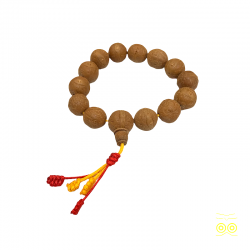 Buddhist bracelet made of bodhi seeds.