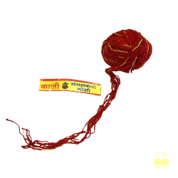 Spool of red kalawa or Hindu mauri thread.