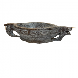 Indische Öllampe aus Holz.