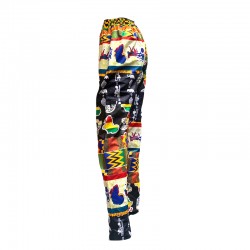 Patchwork pants in African cotton loincloth.