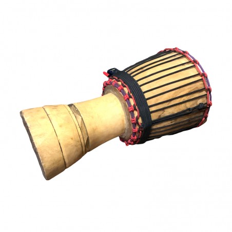 Djembe en madera y piel de cabra para percusión africana.