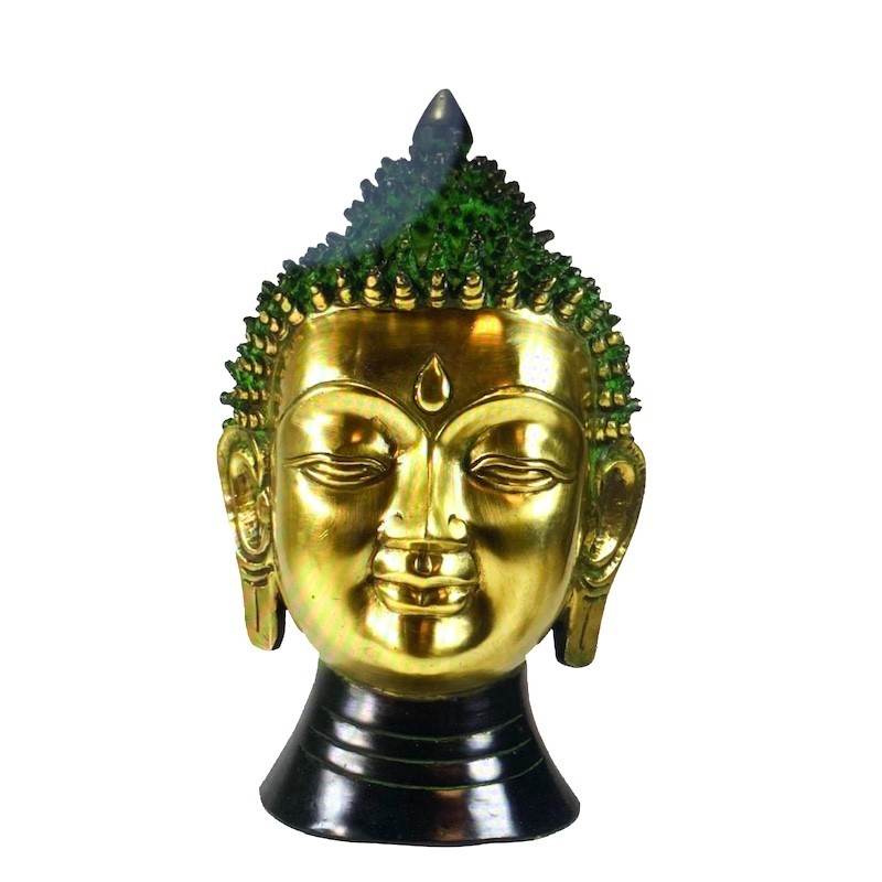 Bronze Buddha Head Buddhism Deity