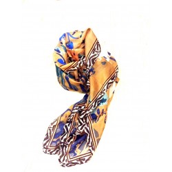 Autumn style pure Indian silk scarf.